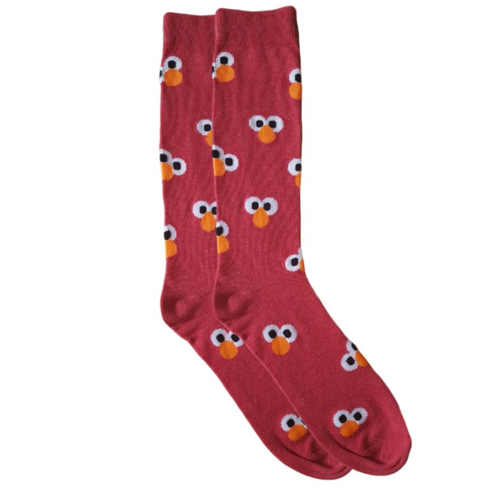 Sesame Street Muppet Elmo Eyes Fun Crew Socks Pair